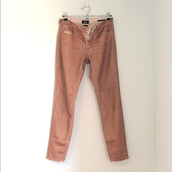 Discounted shipping! BDG copper metallic foil ankle jeans - Picture 3 of 9